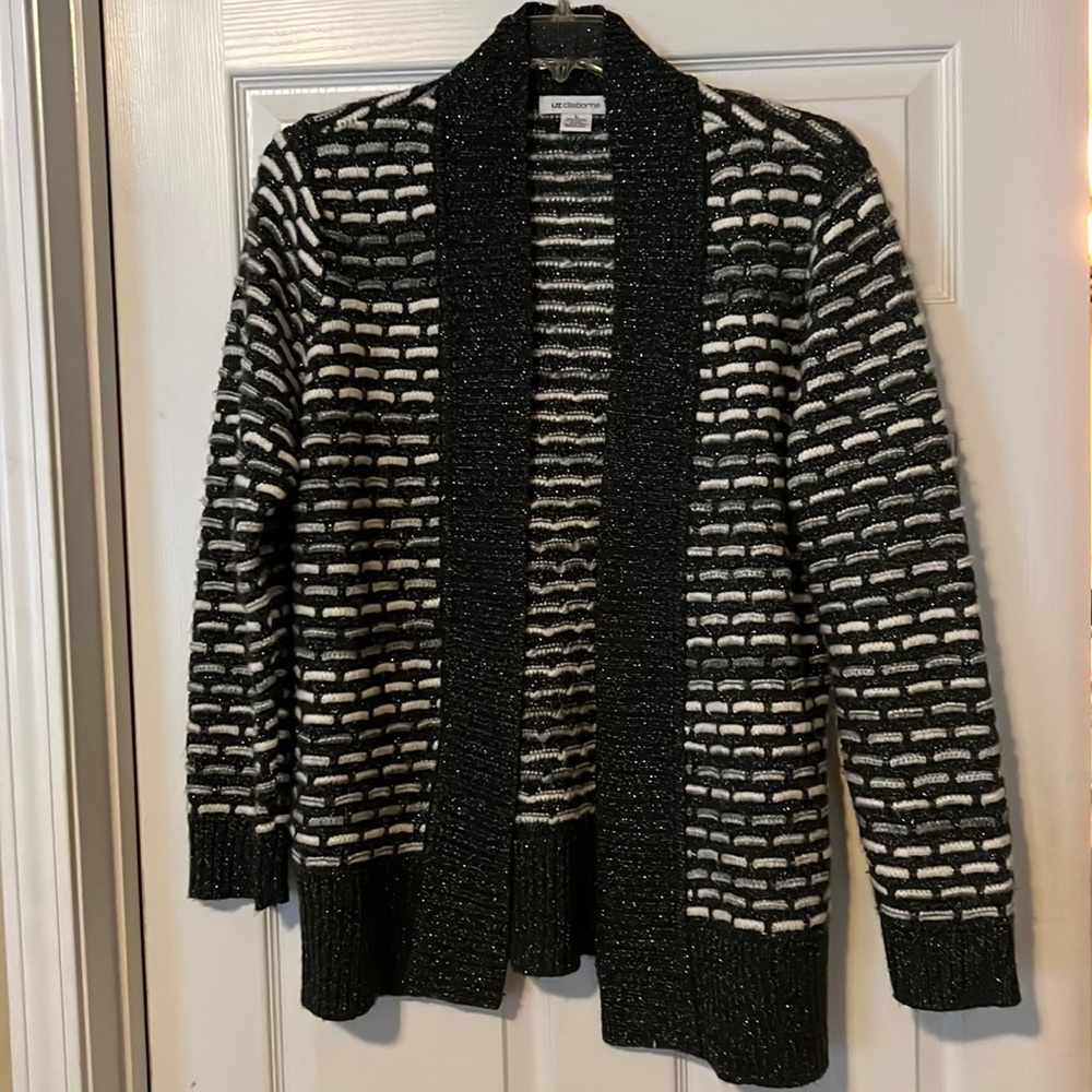 A Little Shine Is Woven Into This Liz Claiborne Cardigan. Size L